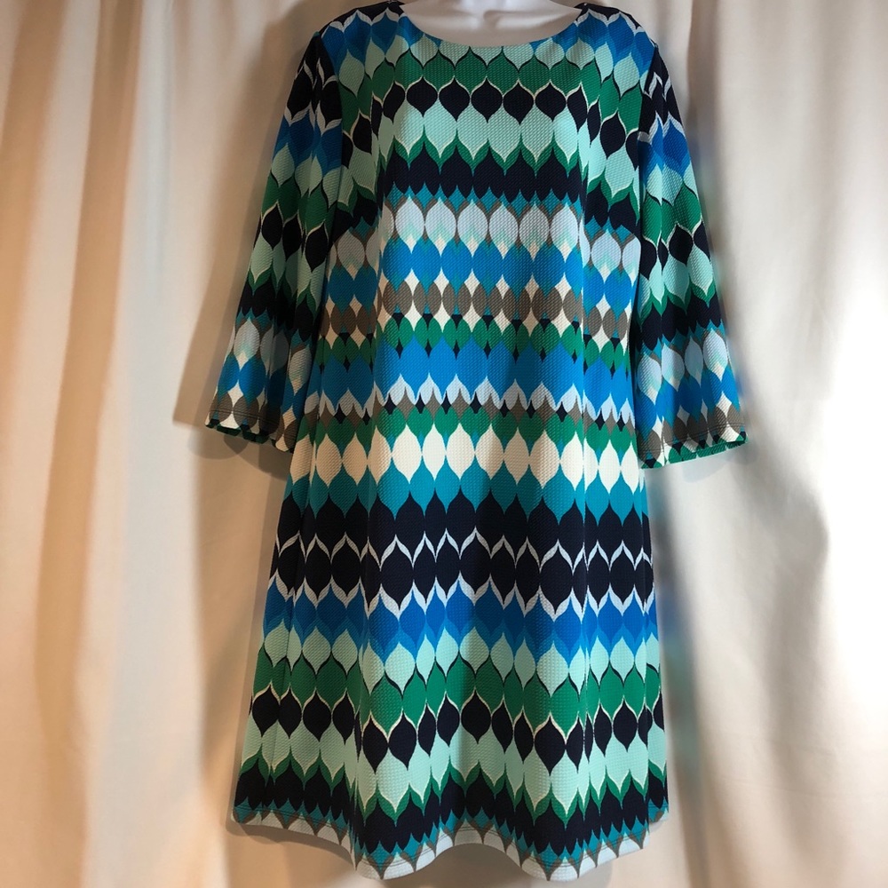 NEW Ronni Nicole Geometric Waffle Knit Tunic Dress